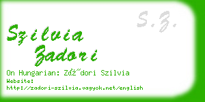 szilvia zadori business card